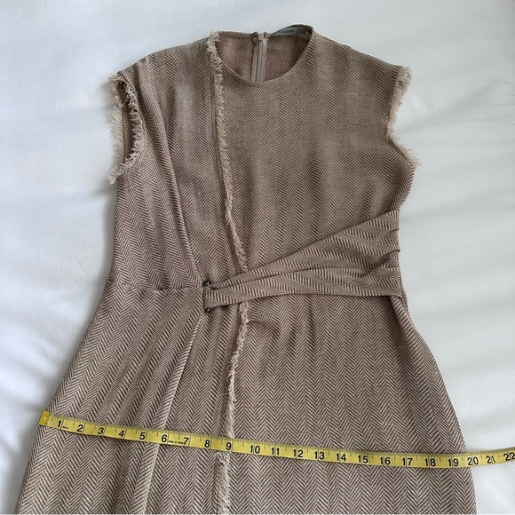 Dusan Linen Oatmeal Maxi Long Dress 42 US Size 10/12 - Picture 7 of 13